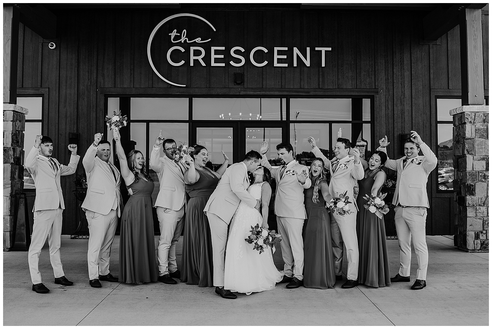 Bridal Party photo at Eau Claire Event District 